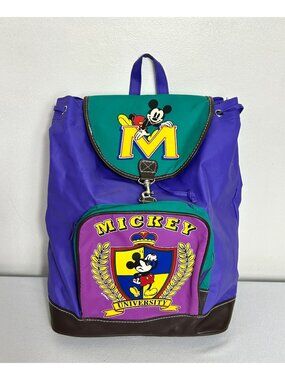 Mickey & Co. Vintage 90s Disney Mickey Mouse University Nylon Backpack